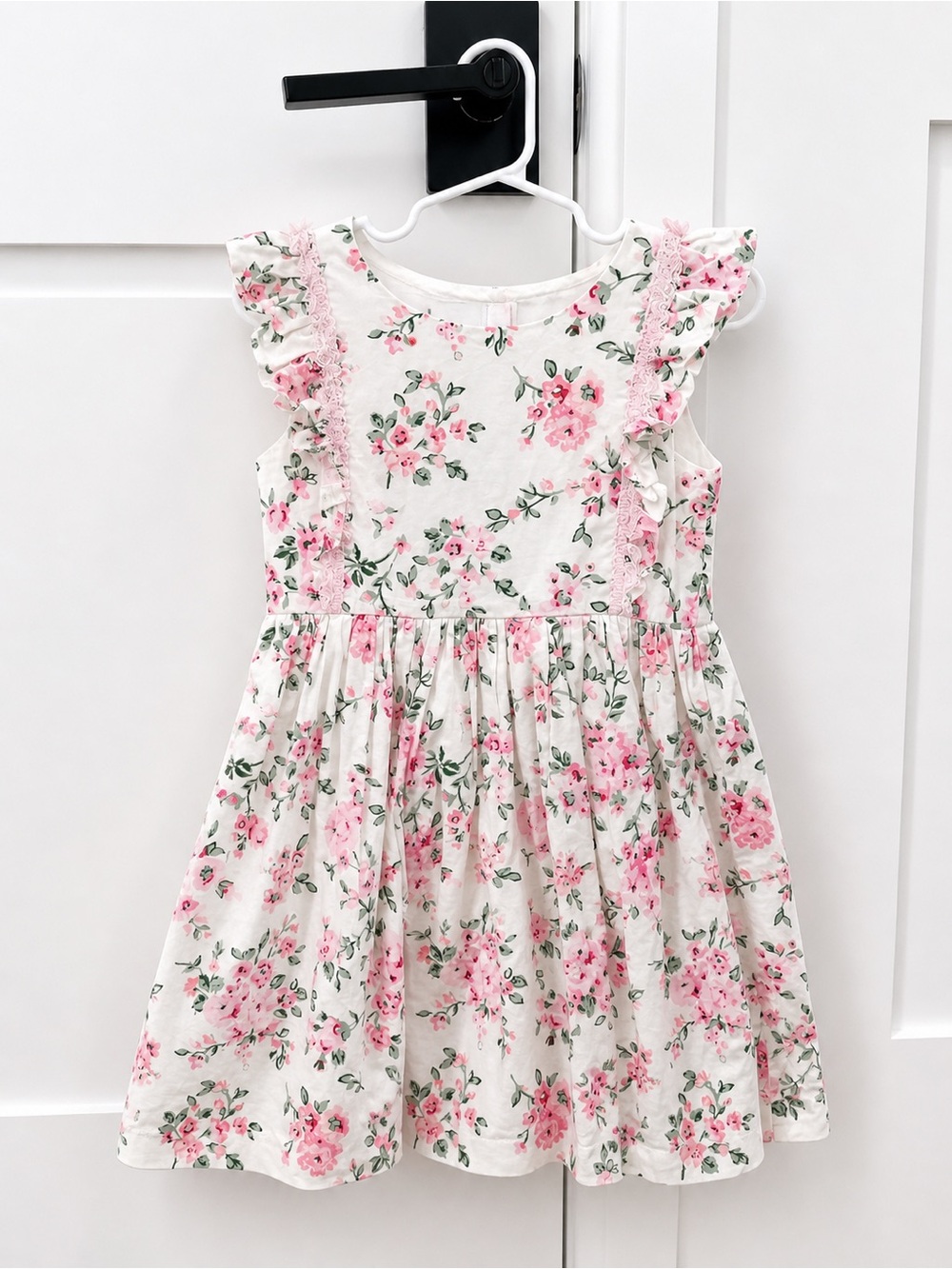 Nordstrom Girls Pink Floral Ruffle Dress